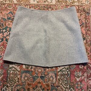 Theory Grey Melange Wool/Cashmere Skirt